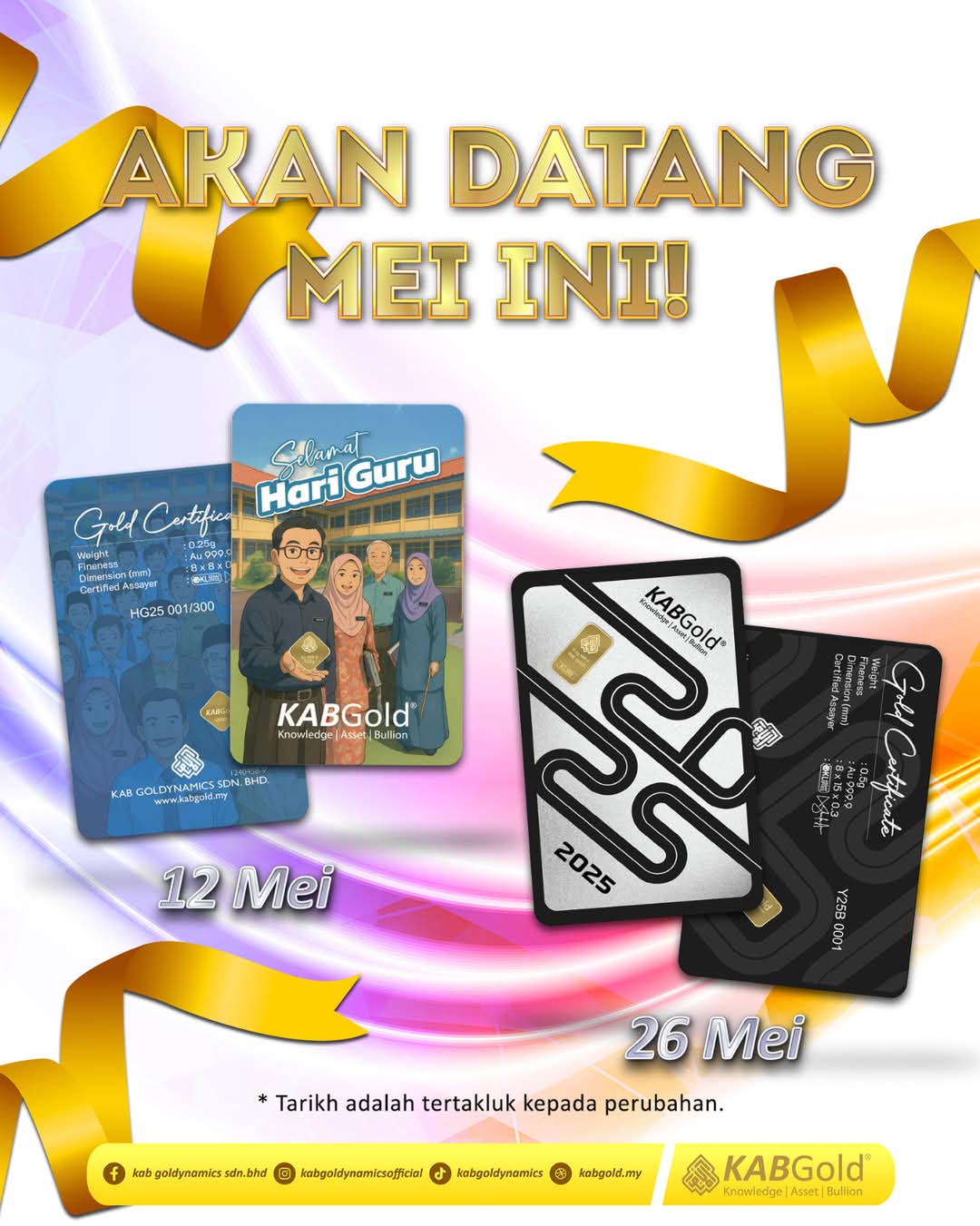 Koleksi Emas Edisi Terhad KAB Gold Akan Dilancarkan Mei Ini – Jangan Terlepas!