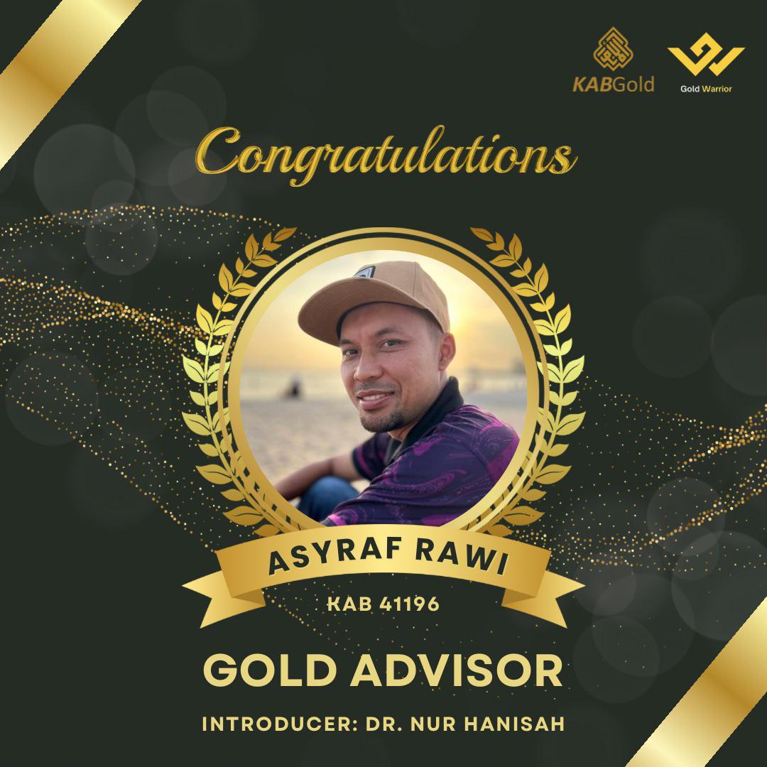 Saya kini Gold Advisor KABGold!!