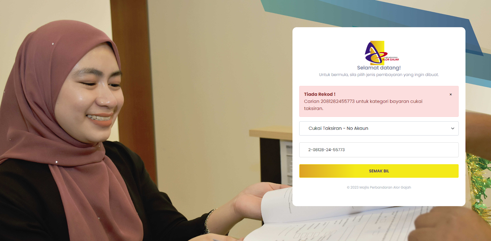 No Cukai Taksiran Melaka